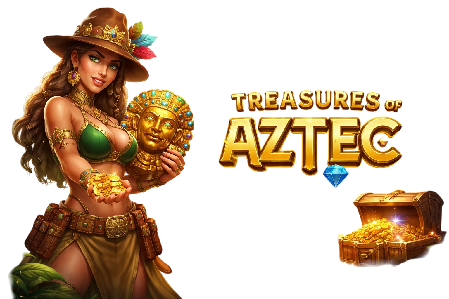 เกมสล็อต Treasures of Aztec พร้อมนักสำรวจและสมบัติทองคำ
