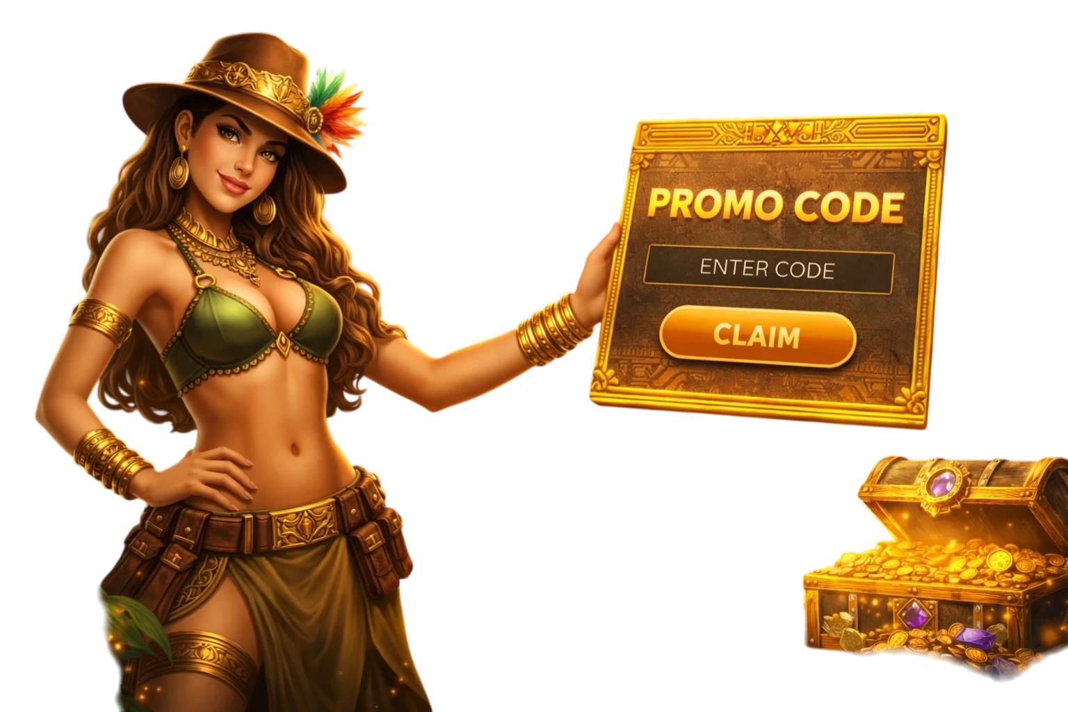 โค้ดโปรโมชั่น Treasures of Aztec พร้อมนักสำรวจและสมบัติทองคำ